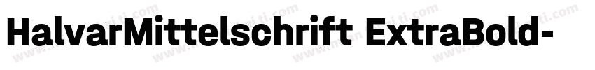 HalvarMittelschrift ExtraBold字体转换